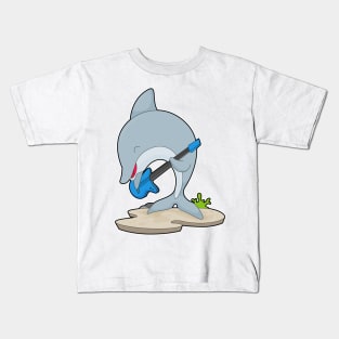 Dolphin Musician Guitar Music Kids T-Shirt